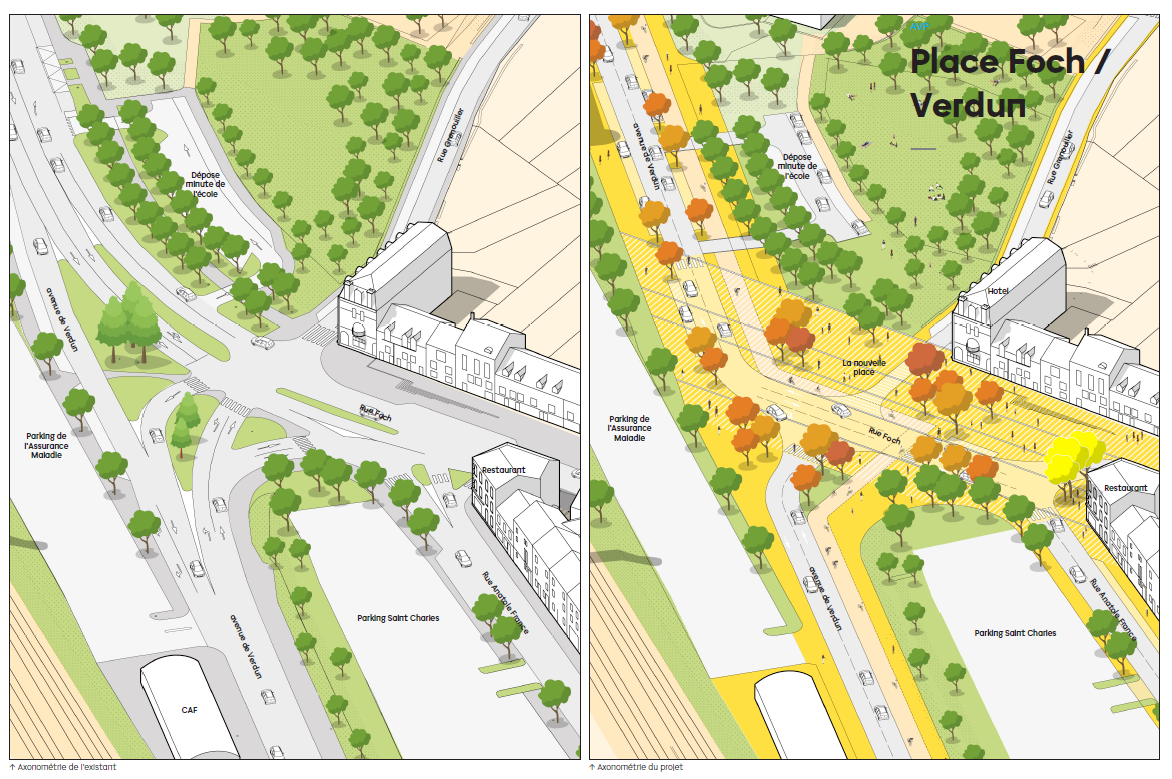 Réaménagement place Foch-Verdun