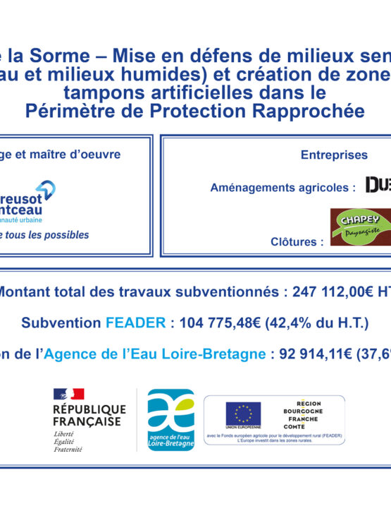 Panneau Protection Lac de la Sorme