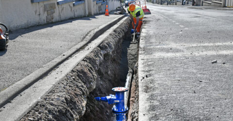 travaux d'assainissement RD974 à Ecuisses